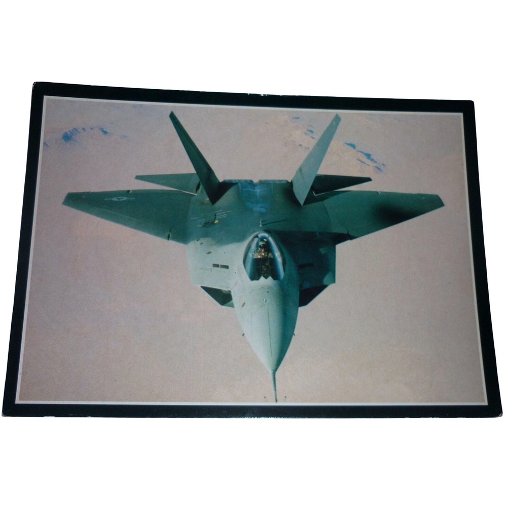Vintage 1995 Lockheed F-22 Raptor Fighter Jet Postcard Mach 1 Inc PCG-8026 5x7